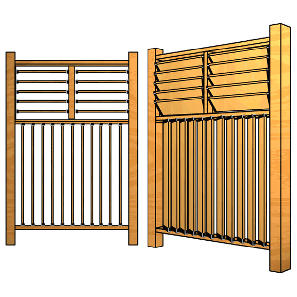 FLEX-fence-Building-a-Fully-Louvered-Fence-4ft-Section